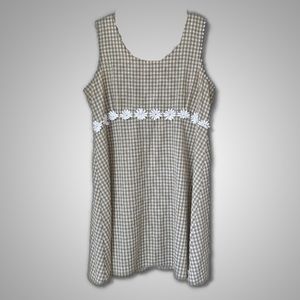 Coco Bianco brown plaid sunflower plus size dress